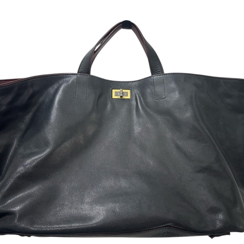 COPY - Authentic Chanel Mademoiselle Lock Chain Tote Glazed Calfskin